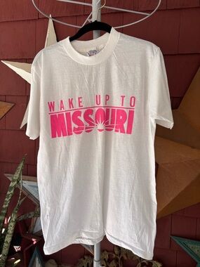 Vintage 80s Wake Up To Missouri Single Stitch T Shirt Men’s Size L